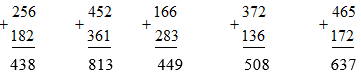 giai toan lop 3 bai cong cac so co ba chu so co nho mot lan 3 - Giải Toán lớp 3 bài: Cộng các số có ba chữ số (có nhớ một lần)