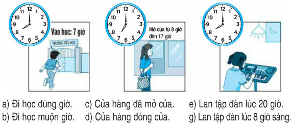 giai toan lop 2 bai thuc hanh xem dong ho 1 - Giải Toán lớp 2 bài Thực hành xem đồng hồ